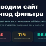 как вывести сайт из под фильтра Google